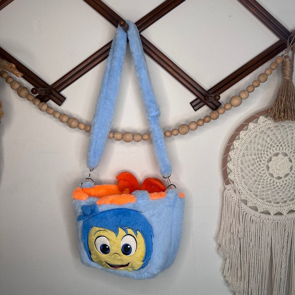Disney Parks Inside Out Joy Anxiety Reversible Plush Purse